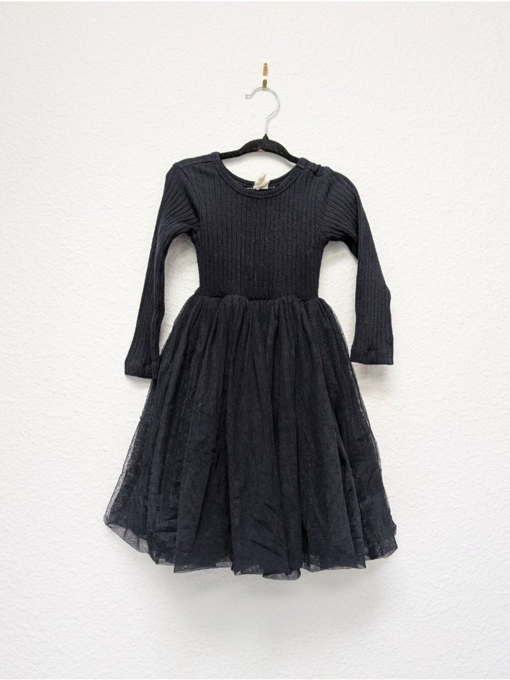Kate Quinn Organic Cotton Wide Rib Tulle Dress Black Tulle Spooky Halloween